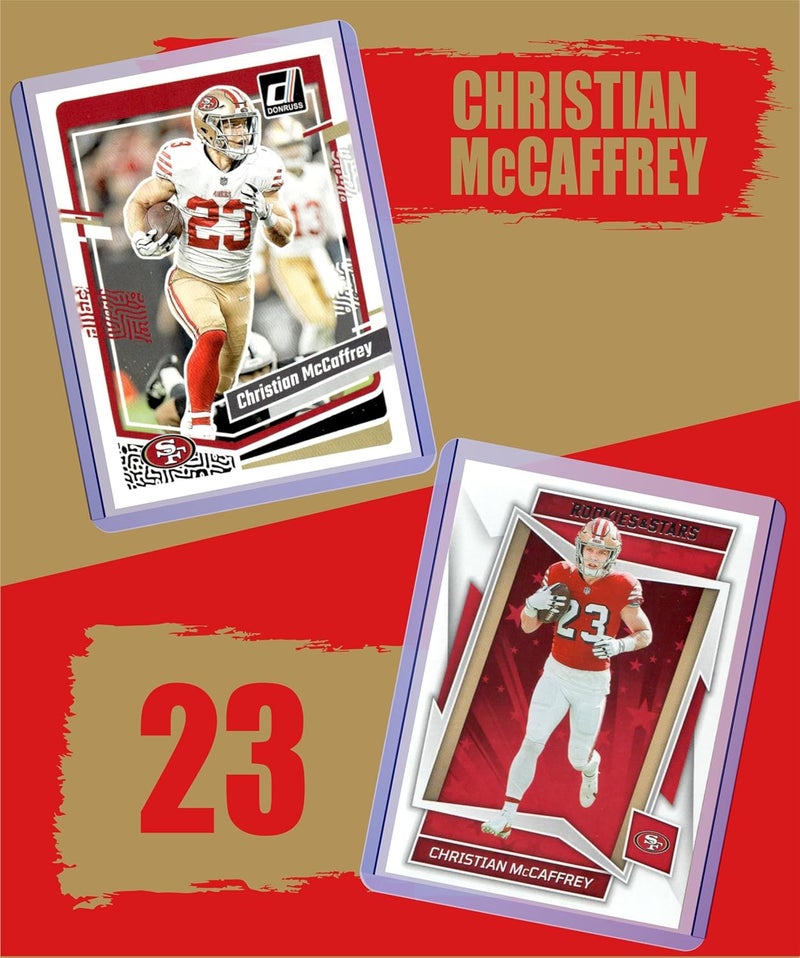Chaser Christian McCaffrey (5) Assorted Football Cards Gift Pack - San Francisco 49ers - Image 3
